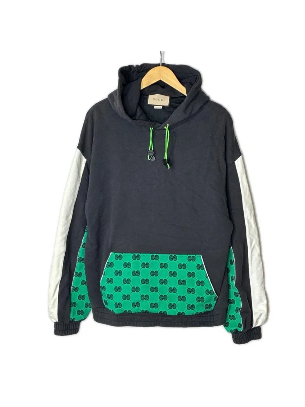 Gucci Pullover Hoodie All Over Print Black Green
